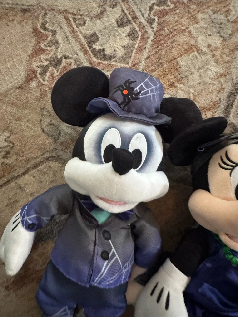 Disney Mickey & Minnie Plush Duo in Purple & Black Halloween Outfits